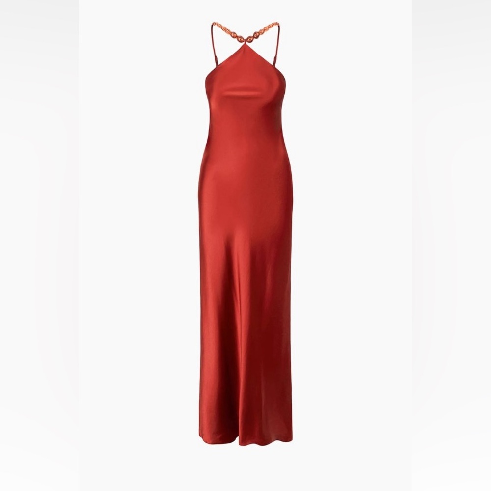 Staud cadence dress in rust